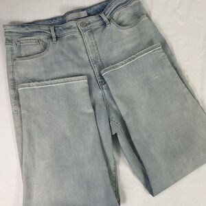 Athleta Sculptek Jeans‎ Size 16 High Rise Straight Light Wash Stretch Everyday